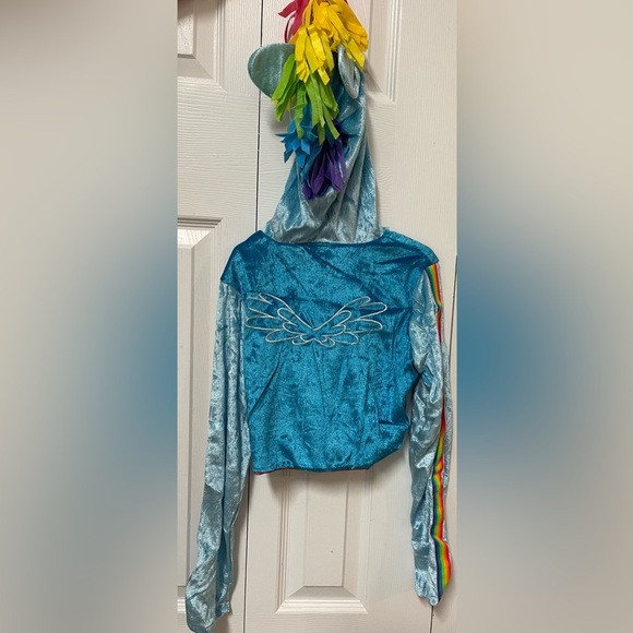 ✨My Little Pony✨Rainbow Dash✨Children’s Cosplay Zip Up Hoodie Size M(8-10)✨ - Picture 5 of 7